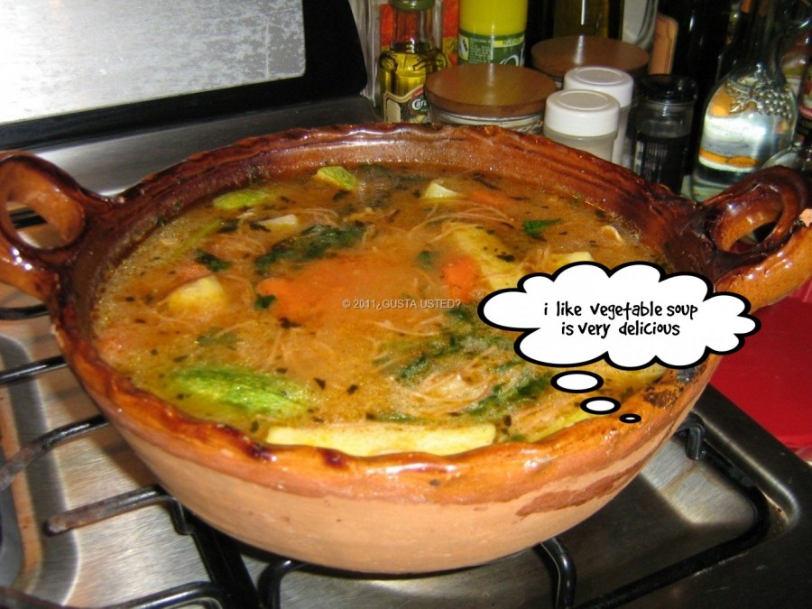 i  like  vegetable soup is very  delicious  | phrase.it
